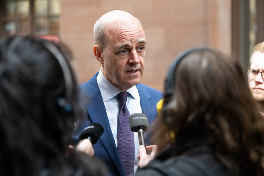 Svenska Fotbollförbundets ordförande Fredrik Reinfeldt