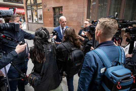 Svenska Fotbollförbundets ordförande Fredrik Reinfeldt