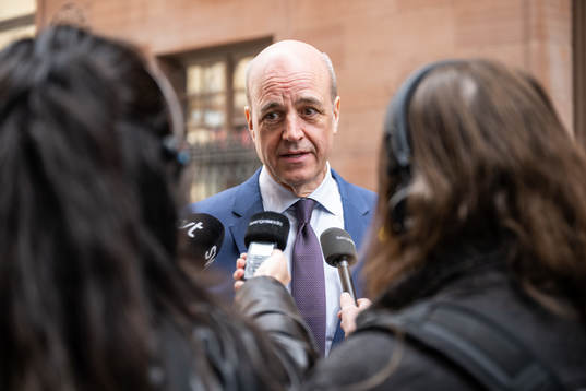 Svenska Fotbollförbundets ordförande Fredrik Reinfeldt