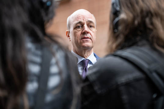 Svenska Fotbollförbundets ordförande Fredrik Reinfeldt