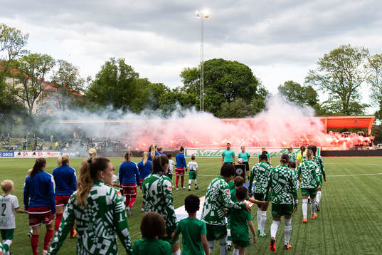 under fotbollsmatchen i Damallsvenskan mellan Hammarby och