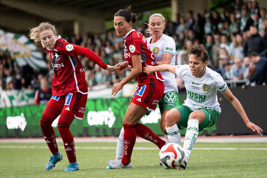 IFK Norrköpings Nicole Robertson och Irma Cajlakovic mot