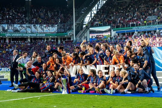 during the UEFA Women's Champions League final match