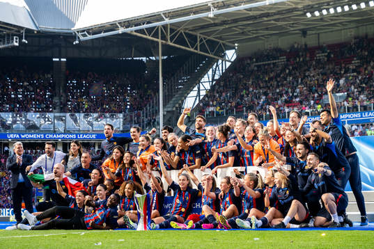 during the UEFA Women's Champions League final match