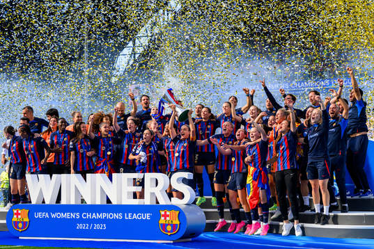 during the UEFA Women's Champions League final match