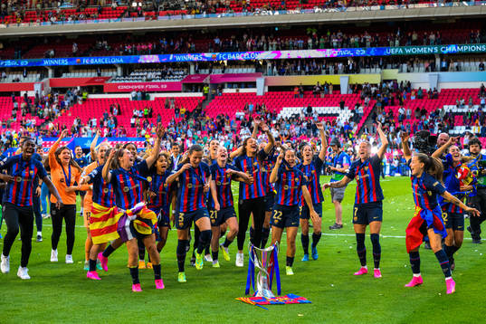 during the UEFA Women's Champions League final match
