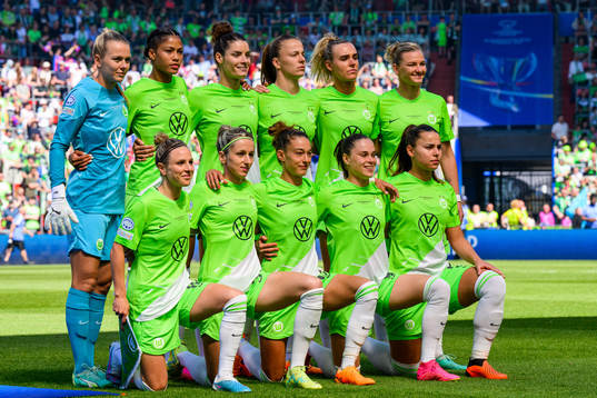 Starting lineup of Wolfsburg starting from top-left