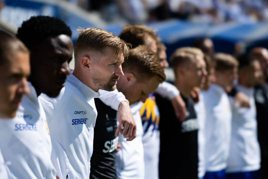 IFK Göteborgs Sebastian Eriksson innan fotbollsmatchen i