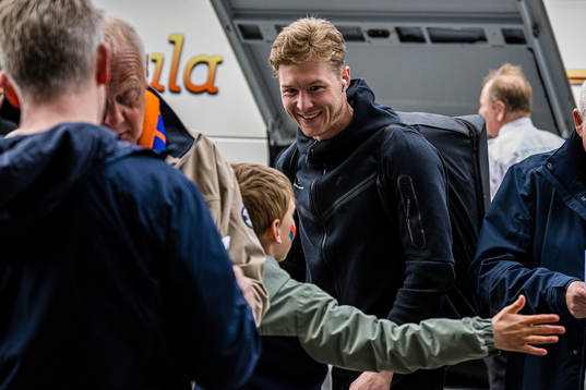 Mathias Dyngeland of Brann arrives