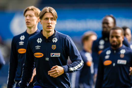 Markus Karlsbakk of Aalesund warms up