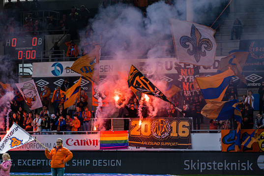 Spectators in the stands