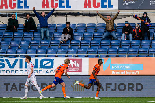 Ebiye Moses of Aalesund celebrates
