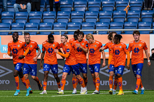 Ebiye Moses of Aalesund celebrates