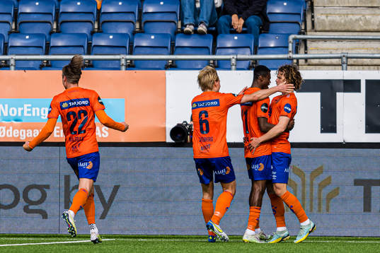 Ebiye Moses of Aalesund celebrates