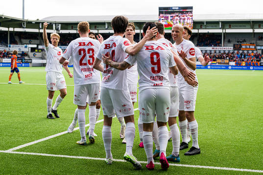 Niklas Castro of Brann celebrates