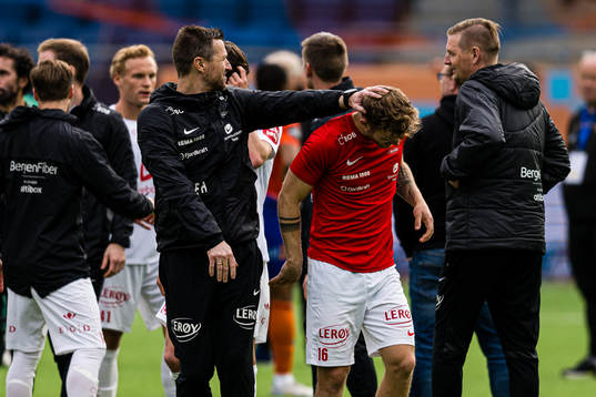 Eirik Horneland, head coach of Brann, and Ole Didrik