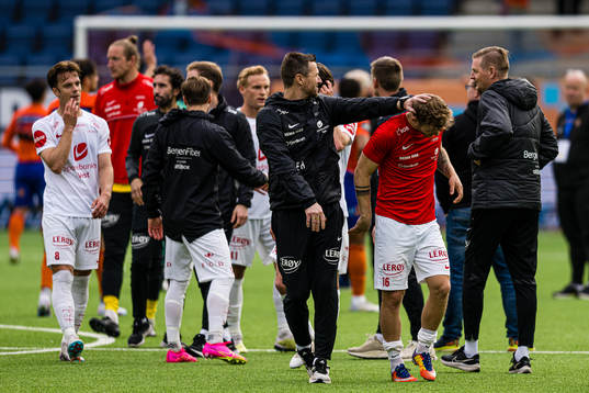 Eirik Horneland, head coach of Brann, and Ole Didrik