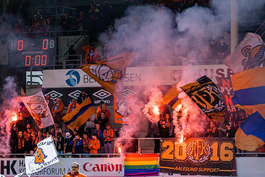 Spectators in the stands