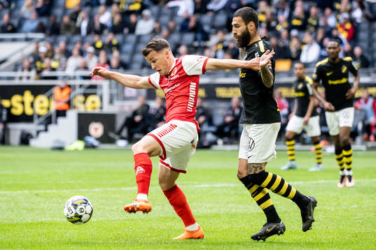 Kalmars Simon Skrabb och AIKs Jimmy Durmaz