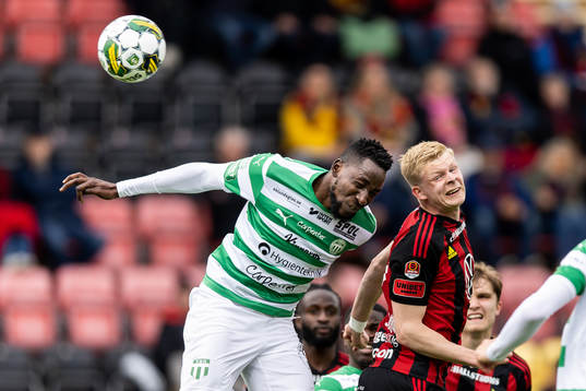 Västerås SKs Frederic Nsabiyumva och Östersunds Malcolm
