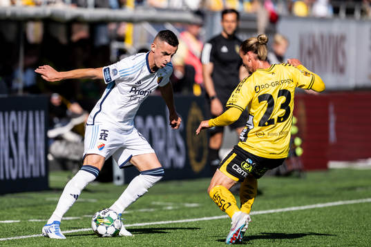Djurgårdens Haris Radetinac och Elfsborgs Niklas Hult