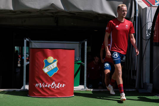Östers Adam Bergmark Wiberg före fotbollsmatchen i