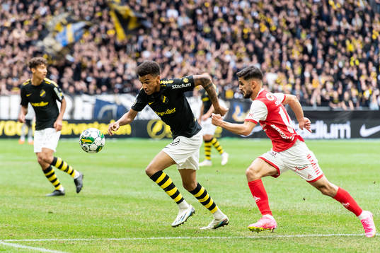 AIKs Rui Modesto och Kalmars Noah Shamoun