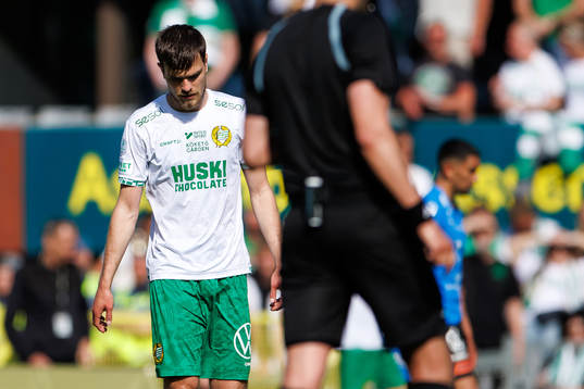 Hammarbys Pavle Vagic deppar fotbollsmatchen i Allsvenskan
