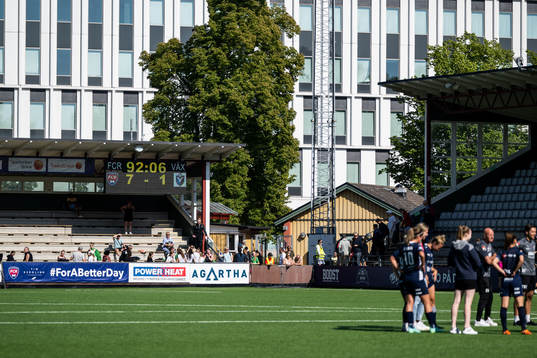 Resultattavlan visar slutresultatet 7-1