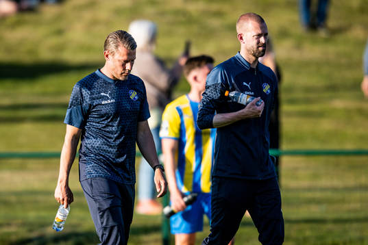 Eskilsminne IFs tränare Patrik Ingelsten och assisterande