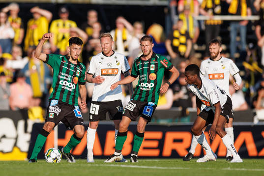 Varbergs Dion Krasniqi och Oliver Alfonsi tillsammans ,med