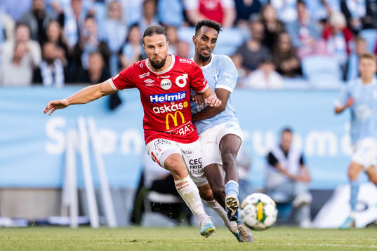 Degerfors Abdelkarim Mammar Chaouche och Malmö FFs Taha Ali