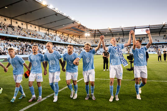 Malmö FFs spelare jublar