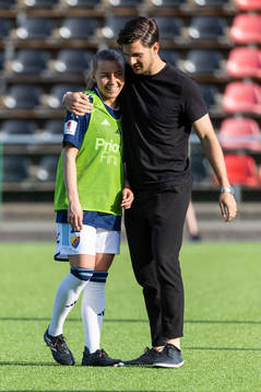 Djurgårdens Ebba Hed och tränare Magnus Pålsson