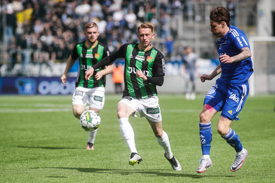 GAIS Joackim Åberg och GIF Sundsvalls Jesper Carström