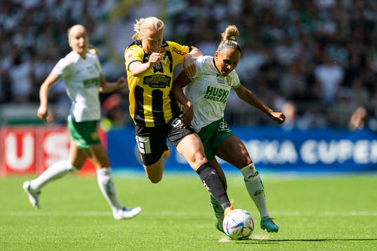 Häckens Julie Blakstad och Hammarbys Madelen Janogy