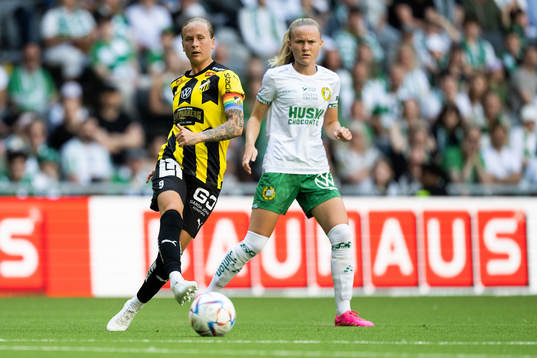 Häckens Filippa Curmark och Hammarbys Matilda Vinberg