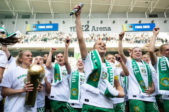 Hammarbys Ellen Gibson Hanna Folkesson Alice Carlsson och