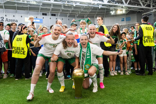 Hammarbys Thea Sørbo, Sara Kanutte Fornes, Emma Westin och