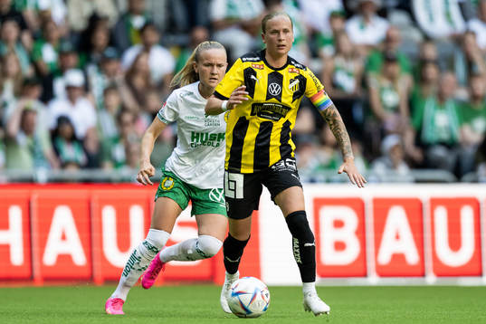 Hammarbys Matilda Vinberg och Häckens Filippa Curmark
