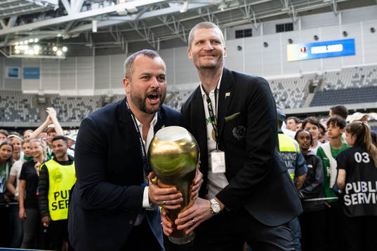 Hammarbys vice vd Markus Nilsson och vd Richard von Yxkull