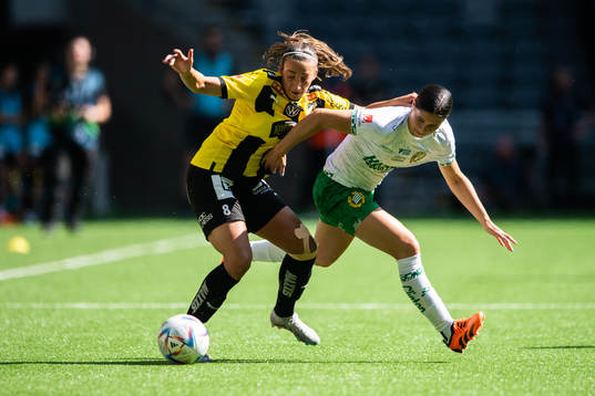 Häckens Rusul Rosa Kafaji och Hammarbys Kyra Cooney-Cross