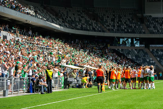 Hammarbys spelare jublar