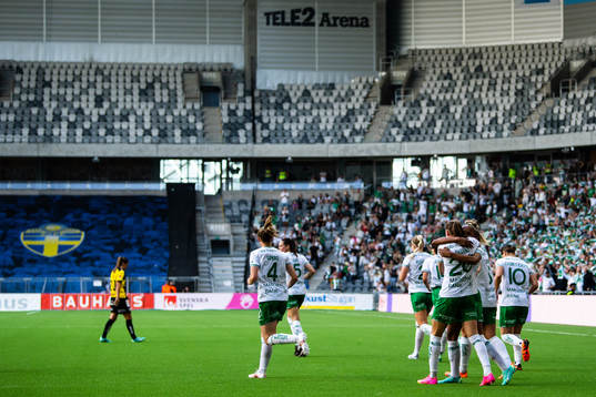 Hammarbys spelare jublar