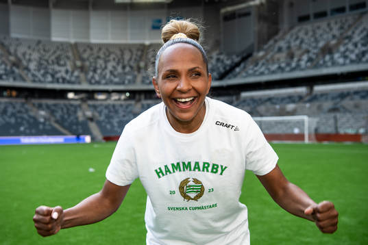 Hammarbys Madelen Janogy jublar
