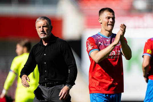 Helsingborgs Erik Ring och tränare Stuart Baxter