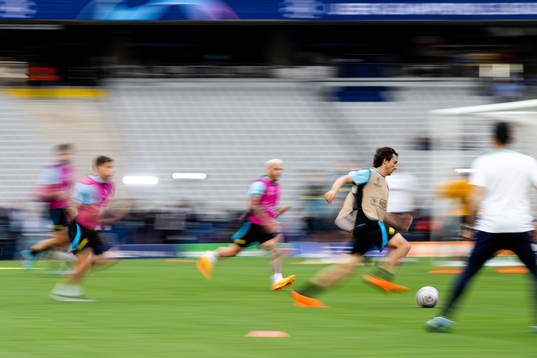 Matteo Darmian of Inter at a training session