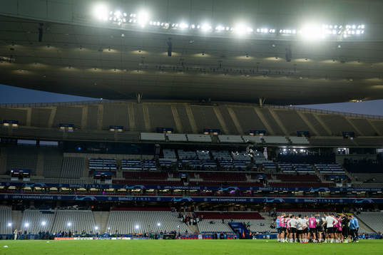Players of Manchester City at a training session