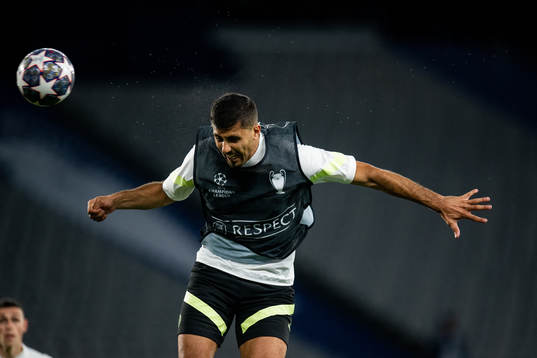 Rodri of Manchester City at a training session