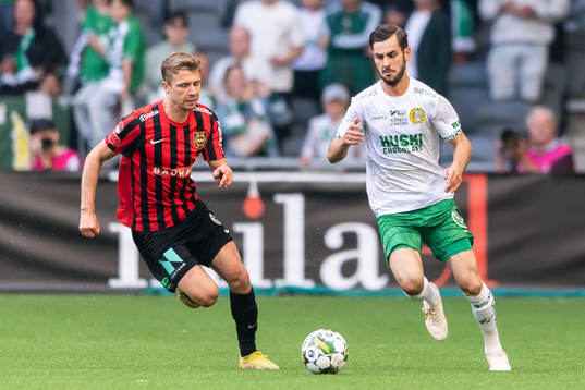 Brommapojkarnas Ludvig Fritzson och Hammarbys Adi Nalic